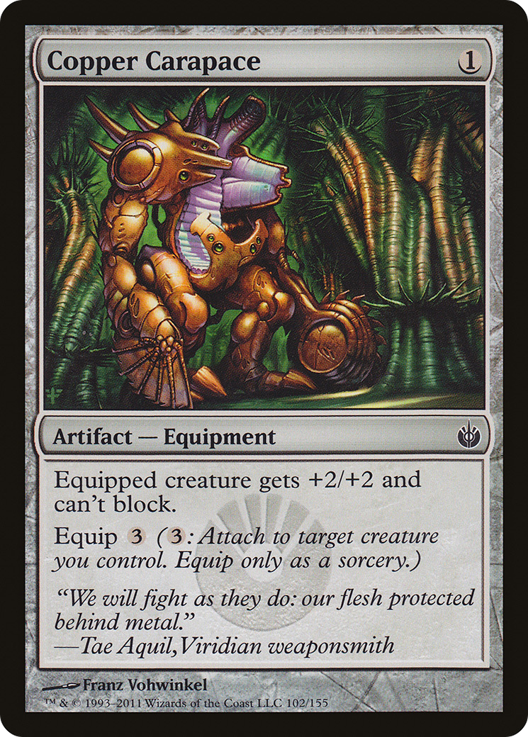 Image of Copper Carapace (MBS-102) - Mirrodin Besieged