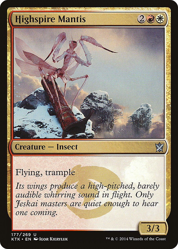 Image of Highspire Mantis (KTK-177) - Khans of Tarkir Foil