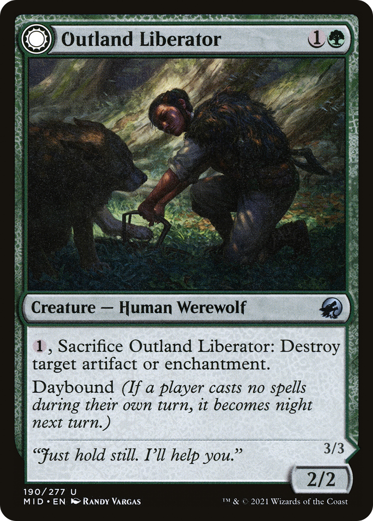 Image of Outland Liberator (MID-190) - Innistrad: Midnight Hunt: (Double Faced Transform)
