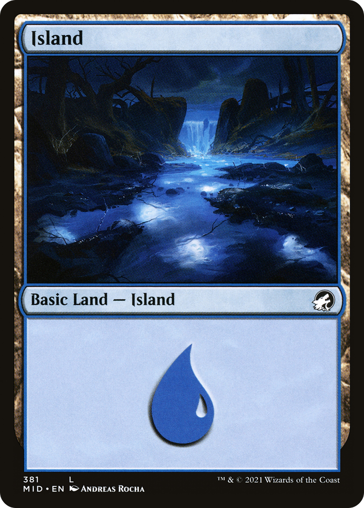 Image of Island (381) (MID-381) - Innistrad: Midnight Hunt Foil