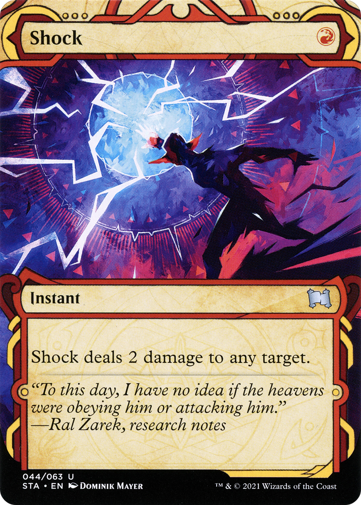 Image of Shock (STA-044) - Strixhaven Mystical Archive: (Showcase) (Borderless)
