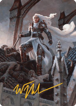 Image of Thalia, Heretic Cathar Art Card (Gold-Stamped Signature) (AAINR-002) - Innistrad Remastered