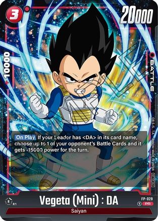 Image of Vegeta (Mini) : DA - FP-029 (FP-029) - Fusion World Promotion Cards and Packs