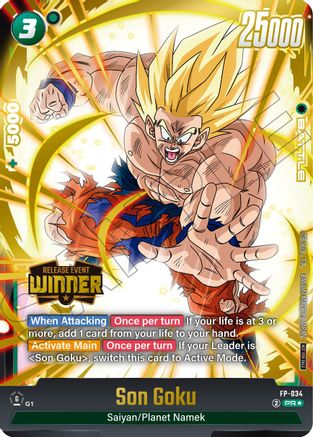 Image of Son Goku - FP-034 (Release Event Winner) (FP-034) - Fusion World Promotion Cards and Packs Holofoil