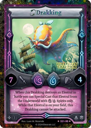 Image of Drakking (Gold Champion Stamped) (SS1-90) - Shattered Stars Chapter 1 SS1 Reverse Holo