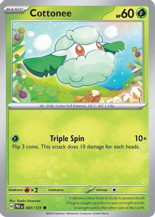 Image of Cottonee 007/131  SV Prismatic Evolutions - Common
