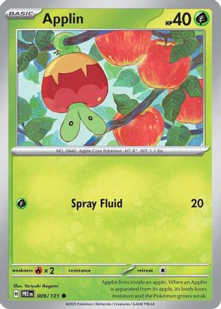 Image of Applin 009/131  SV Prismatic Evolutions - Common