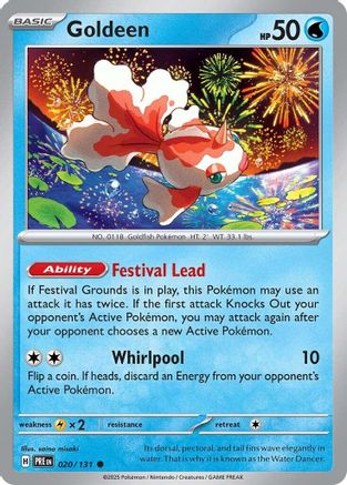 Image of Goldeen 020/131  - Reverse Holofoil SV Prismatic Evolutions - Common