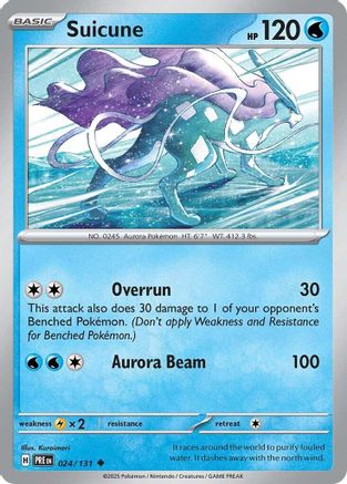 Image of Suicune 024/131  SV Prismatic Evolutions - Uncommon