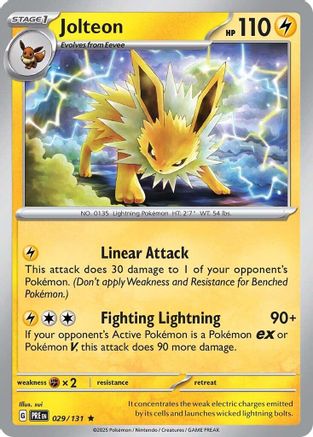 Image of Jolteon 029/131  - Holofoil SV Prismatic Evolutions - Rare