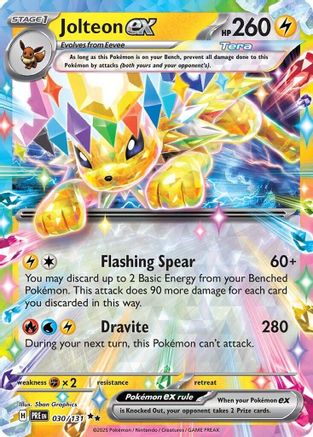 Image of Jolteon ex 030/131  - Holofoil SV Prismatic Evolutions - Double Rare