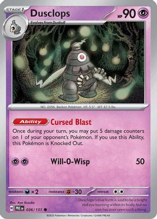 Image of Dusclops 036/131  SV Prismatic Evolutions - Common