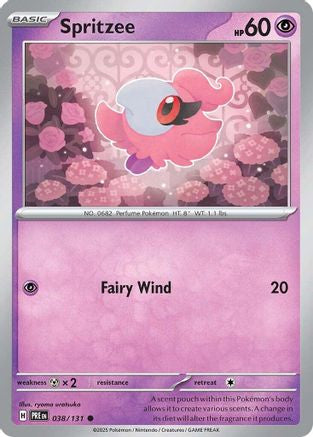 Image of Spritzee 038/131  - Reverse Holofoil SV Prismatic Evolutions - Common