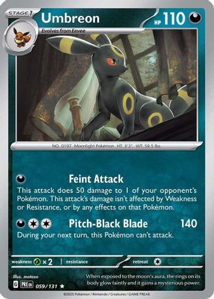Image of Umbreon 059/131  - Holofoil SV Prismatic Evolutions - Rare