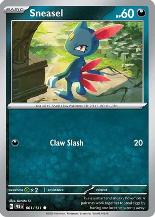 Image of Sneasel 061/131  - Reverse Holofoil SV Prismatic Evolutions - Common