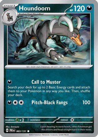 Image of Houndoom 063/131  - Reverse Holofoil SV Prismatic Evolutions - Common