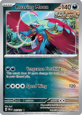 Image of Roaring Moon 065/131  - Reverse Holofoil SV Prismatic Evolutions - Rare