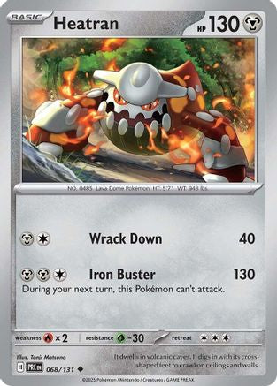 Image of Heatran 068/131  - Reverse Holofoil SV Prismatic Evolutions - Uncommon