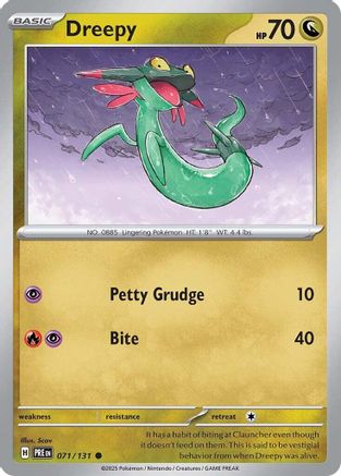 Image of Dreepy 071/131  - Reverse Holofoil SV Prismatic Evolutions - Common