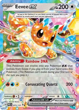 Image of Eevee ex 075/131  - Holofoil SV Prismatic Evolutions - Double Rare