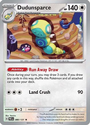 Image of Dudunsparce 080/131  - Holofoil SV Prismatic Evolutions - Rare