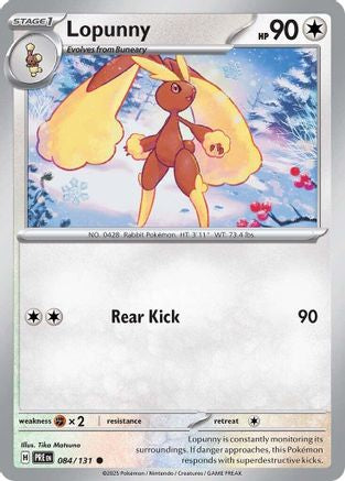 Image of Lopunny 084/131  SV Prismatic Evolutions - Common