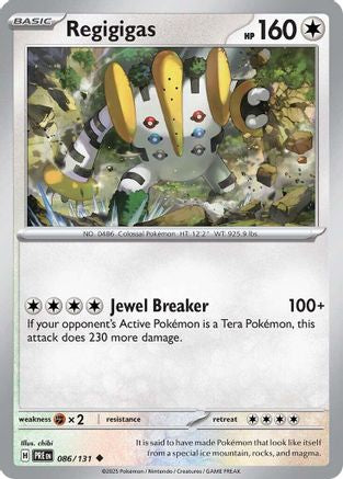 Image of Regigigas 086/131  - Reverse Holofoil SV Prismatic Evolutions - Uncommon