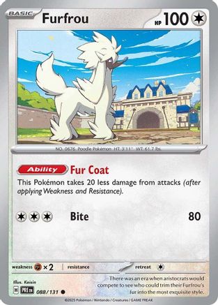 Image of Furfrou 088/131  SV Prismatic Evolutions - Common
