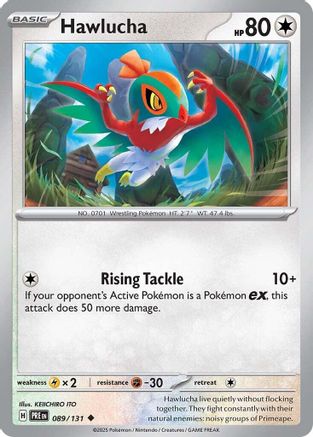 Image of Hawlucha 089/131  - Reverse Holofoil SV Prismatic Evolutions - Uncommon