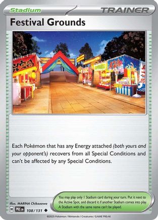 Image of Festival Grounds 108/131  - Reverse Holofoil SV Prismatic Evolutions - Uncommon