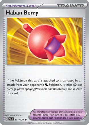 Image of Haban Berry 111/131  SV Prismatic Evolutions - Common