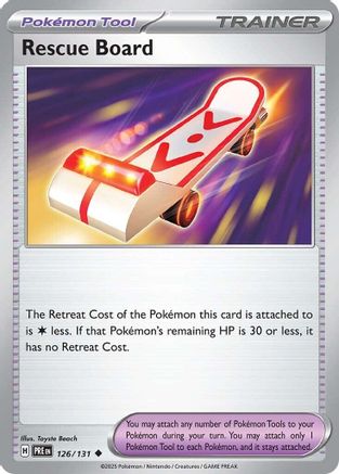 Image of Rescue Board 126/131  - Reverse Holofoil SV Prismatic Evolutions - Uncommon