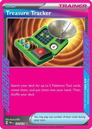 Image of Treasure Tracker 131/131  - Holofoil SV Prismatic Evolutions - ACE SPEC Rare