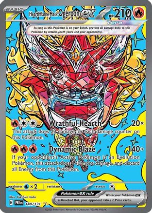 Image of Hearthflame Mask Ogerpon ex 148/131  - Holofoil SV Prismatic Evolutions - Special Illustration Rare