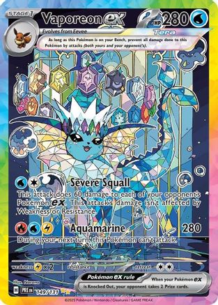 Image of Vaporeon ex 149/131  - Holofoil SV Prismatic Evolutions - Special Illustration Rare