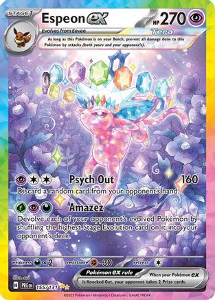 Image of Espeon ex 155/131  - Holofoil SV Prismatic Evolutions - Special Illustration Rare