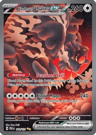 Image of Bloodmoon Ursaluna ex 168/131  - Holofoil SV Prismatic Evolutions - Special Illustration Rare
