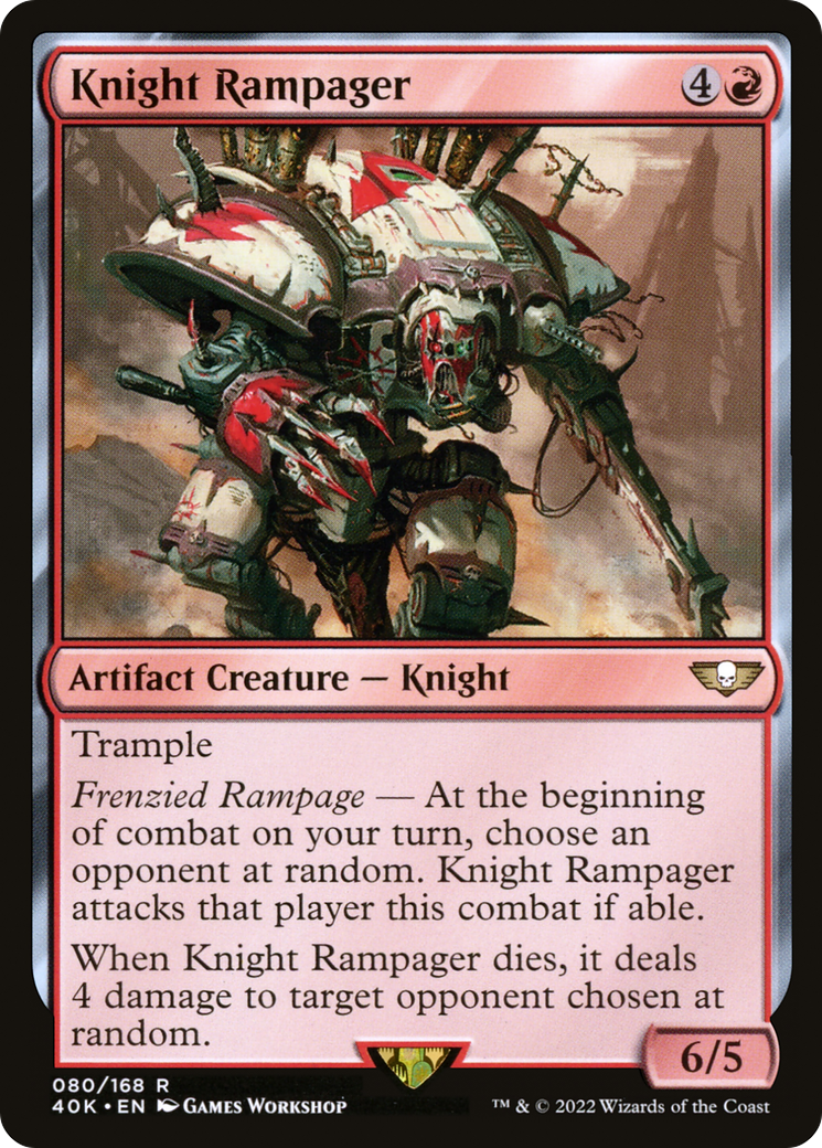 Image of Knight Rampager (40K-080) - Warhammer 40,000 Commander