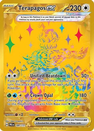 Image of Terapagos ex 180/131  - Holofoil SV Prismatic Evolutions - Hyper Rare