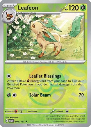 Image of Leafeon (Poke Ball Pattern) 005/131  - Holofoil SV Prismatic Evolutions - Rare