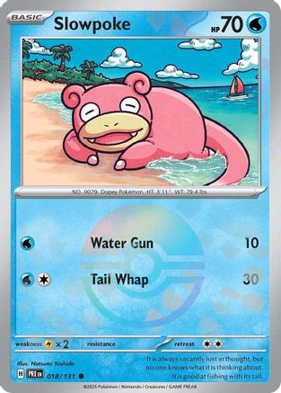 Image of Slowpoke (Poke Ball Pattern) 018/131  - Holofoil SV Prismatic Evolutions - Common