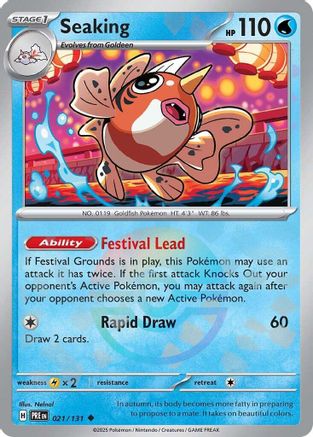 Image of Seaking (Poke Ball Pattern) 021/131  - Holofoil SV Prismatic Evolutions - Uncommon