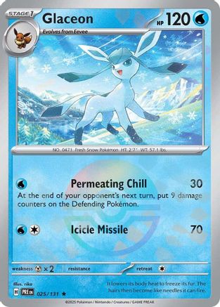 Image of Glaceon (Poke Ball Pattern) 025/131  - Holofoil SV Prismatic Evolutions - Rare