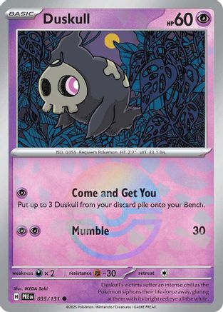 Image of Duskull (Poke Ball Pattern) 035/131  - Holofoil SV Prismatic Evolutions - Common