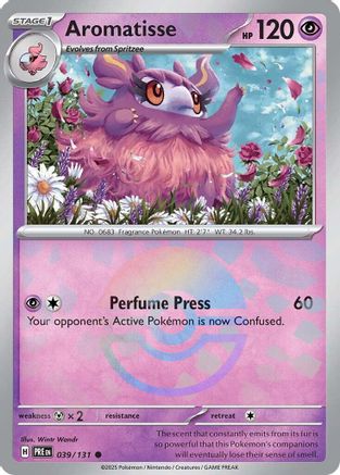 Image of Aromatisse (Poke Ball Pattern) 039/131  - Holofoil SV Prismatic Evolutions - Common