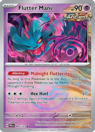 Image of Flutter Mane (Poke Ball Pattern) 043/131  - Holofoil SV Prismatic Evolutions - Rare