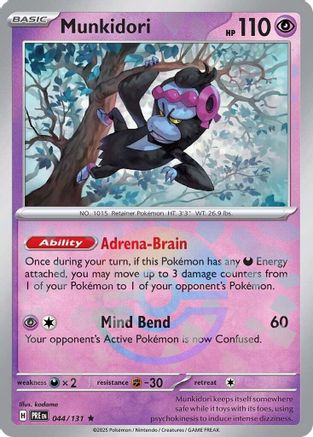 Image of Munkidori (Poke Ball Pattern) 044/131  - Holofoil SV Prismatic Evolutions - Rare