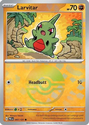 Image of Larvitar (Poke Ball Pattern) 047/131  - Holofoil SV Prismatic Evolutions - Common