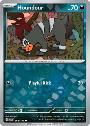 Image of Houndour (Poke Ball Pattern) 062/131  - Holofoil SV Prismatic Evolutions - Common