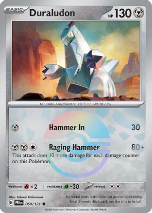 Image of Duraludon (Poke Ball Pattern) 069/131  - Holofoil SV Prismatic Evolutions - Common